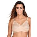 Miss Mary of Sweden Cotton Dots Women's Non-Wired Supportive Bra with Pattern Gift for her, Gift for Women Beige