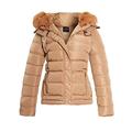 SS7 Women's Padded Winter Jacket, Sizes 8 to 16 (UK - 8, Stone)
