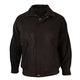 Infinity Mens Classic Bomber Black Nubuck Washed Brown Real Leather Jacket