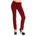 Run & Fly New Womens Skinny Stretch Mid Rise Black and Red 1" Stripe Jeans Indie Retro, UK 12-30" Waist / 32" Leg, Regular