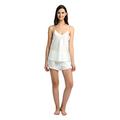 Jasmine Silk Pure Silk Camisole Chemise Top Vest Ivory (M (12-14))