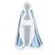 BEAUTELICATE Wedding Hooded Cloak Bridal Cape with Fur Trim Full Length Free Hand MUFF Powder Blue