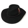 Cotswold Country Hats Crushable Safari Fedora Hat (Medium, Black)