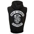 DPX-1 Sons Of Anarchy Sleeveless Hooded Top Men Of Mayhem Redwood Original Jax Teller, L, Black