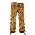 OCHENTA Men's Chinos Casual Cargo Trousers, Size 38