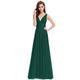 Ever-Pretty Women's Elegant A Line Sleeveless V Neck Summer Bridesmaid Dresses Dark Green 18UK