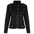 Ro Rox Women's Ladies Steampunk Military Punk Parade Jacket (UK 16, Black)