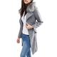 SS7 Women's Wool Blend Fur Collar Coat, Black, Grey, Sizes 8 to 16 (UK - 12, Grey)