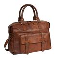 Real Leather Holdall Weekend Bag Rust Brown Vintage Travel Cabin Overnight Bag - Bali