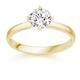 0.80 Carat F/SI1 Round Brilliant Certified Diamond Solitaire Engagement Ring in 18k Yellow Gold