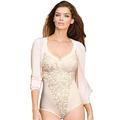 Anita Comfort 3561-709 Women's Ancona Ivory Off-White Floral Non-Wired Firm Control Slimming Shaping Corselette 40D