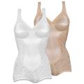 Naturana Pack of 2 Women's Non-Wired Panty Corselette 3000 Beige White 40 D