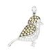 925 Sterling Silver Polished Open back Clear and Champagne CZ Cubic Zirconia Simulated Diamond Bird Pendant Necklace Measures 37.7x24mm Wide Jewelry Gifts for Women