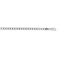 925 Sterling Silver Rhodium Finish 3.7mm Sparkle Cut Curb Chain Lobster Clasp Necklace Jewelry Gifts for Women - 41 Centimeters