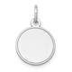 14ct White Gold Solid Polished Engravable Plain .013 Gauge Round Engraveable Disc Charm Pendant Necklace Measures 20x13mm Wide Jewelry Gifts for Women