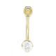 14ct Yellow Gold Round CZ Cubic Zirconia Simulated Diamond 14 Gauge Body Jewelry Belly Ring Measures 23x7mm Jewelry Gifts for Women