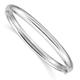 14ct 3/16 White Gold Hollow Concave Polished Safety bar Engravable Hinged Baby Cuff Stackable Bangle Bracelet Measures 5mm Wide Jewelry Gifts for Women