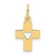 14ct Yellow Gold Polished Religious Faith Cross With Love Heart Pendant Necklace Measures 17x9mm Wide Jewelry Gifts for Women