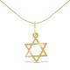 Jewelco London Ladies 9ct Yellow Gold Star of Magen David Charm Pendant