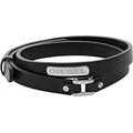 Diesel Bracelet for Men , 18 cm - 19.5 cm black Leather Bracelet, DX0971040