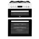 Beko 60cm Double Oven Gas Cooker - White