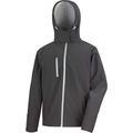 Result R230M Core Tx Performance Hooded Softshell Jacket - Black/Grey, Large