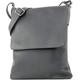 Craze London Womens New Suede Croc Italian Genuine Leather Flat Envelope Clutch Bag Wrist Bag (Dark Grey)