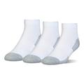 Under Armour Adult Heatgear Tech Low Cut Socks, 3-Pairs, White, Medium