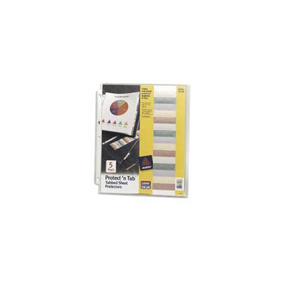 Avery 5-Tab Set Avery Protect 'n Tab Sheet Protectors