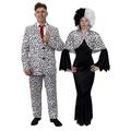 COUPLES DALMATIAN HALLOWEEN FANCY DRESS COSTUMES HIS AND HERS TV FILM MOVIE CHARACTER