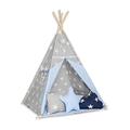 FUNwithMUM Teepee Tent For Children Tipi Indian Wigwam Home Garden Floor Mat and 3xPillows Included 150x100x100 Cotton - Sea Breeze