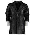 Charlie LONDON Men' Max Payne Leather Jacket Coat (L) Black