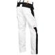 strongAnt® - Painters and Decorators Work Trousers with Knee Pads Pocket White, Zipper YKK + Button YKK - Made in The EU - 100% Cotton 260g - White/Black 54