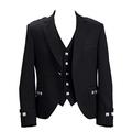 Star Leather Wedding/Party Boys & Mens Scottish Argyle Kilt Jacket & Waistcoat S R L (48 Regular) Black