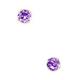 14ct Yellow Gold February Purple 3mm Round CZ Cubic Zirconia Simulated Diamond Basket Set Earrings Jewelry Gifts for Women