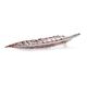 Pheasant Feather Brooch Pin Silver Handpainted, Safety pin brooch, Scarf brooch, Lapel brooch, Ladies and men brooches, Fashion designer silver brooch