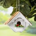 Home Bazaar Fledgling Series Little Wren House 6.5 in x 8 in x 6 in Birdhouse Wood in White | 6.5 H x 8 W x 6 D in | Wayfair HB-2044WS