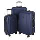 HAUPTSTADTKOFFER - Wedding - 3er Koffer-Set Trolley-Set Rollkoffer Reisekoffer, TSA, Doppelrollen, (S, M & L), Dunkelblau