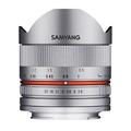 Samyang 8/2,8 Objektiv Fisheye II APS-C Sony E manueller Fokus Fotoobjektiv, Superweitwinkelobjektiv silber