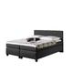 Maintal Boxspringbett Nagoya, 180 x 200 cm, Strukturstoff, Tonnentaschenfederkern Matratze H2, anthrazit