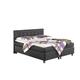 Maintal Boxspringbett Katar, 180 x 200 cm, Strukturstoff, Bonellfederkern Matratze H2, anthrazit