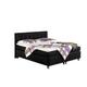 Maintal Boxspringbett Katar, 140 x 200 cm, Strukturstoff, Tonnentaschenfederkern Matratze H3, schwarz