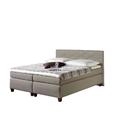 Maintal Boxspringbett Nagoya, 180 x 200 cm, Strukturstoff, Bonellfederkern Matratze H3, taupe