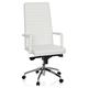 hjh OFFICE 660936 Profi Chefsessel LENGA Leder Weiß Designer Bürostuhl mit hoher Rückenlehne, Wippfunktion