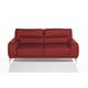 Mivano 3-Sitzer Couch Frisco / 3er Ledercouch in Kunstleder passend zum Sessel und 2er Sofa Frisco / Sofagarnitur / 210 x 92 x 96 / Rot