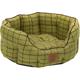 House Of Paws Grüner Tweed Oval Hundebett