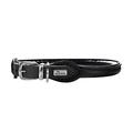 Hunter Hundehalsband Round & Soft Elk Petit, Elchleder, 37/6, schwarz