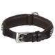 Nobby 78467-99 Leder Hundehalsband "MALECO" L: 45 cm, B: 30 mm, schwarz-braun