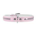 Hunter Hundehalsband Modern Art Luxus, Größe 27, rosa/weiß, Kunstleder