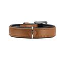 Hunter Hundehalsband Canadian Elk, Gr. 60, Elchleder, cognac/schwarz